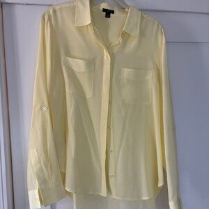 Lemon-ice Silk Shirt from Ann Taylor, Size Medium
